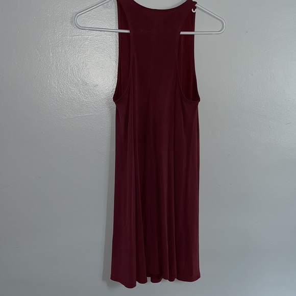 Small Abercrombie & Fitch Pale Burgundy Sleeveless Shift Dress - Picture 2 of 4